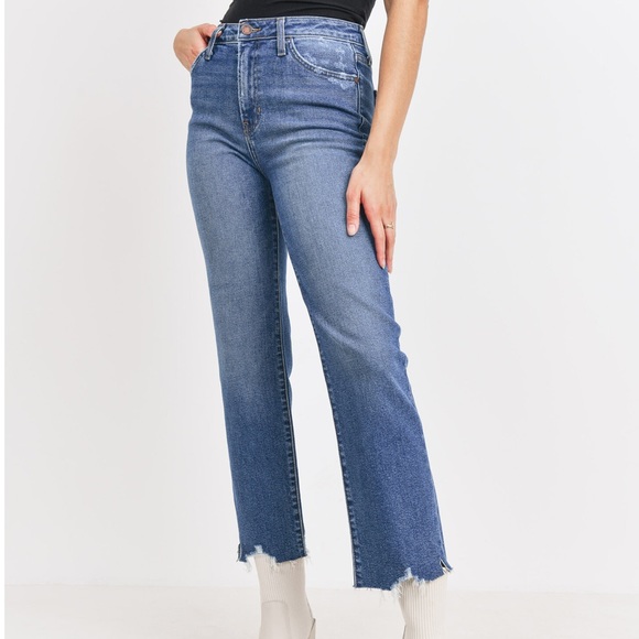 Just Black Denim - Just Black Denim High Rise Vintage Straight Jeans